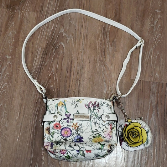 Parlontis Floral Design Crossbody & Matching Coin Pouch Everyday Colorful