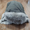 Crown Cap Signature 100% Nylon Rabbit Fur Trim Hat Ski Cozy Warm Outdoor