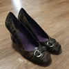 (8) Frankie & Dany Reptile Textured Heels Night Out Business Formal Chunky 90s