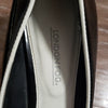 (7M) London Fog Low Peep Toe Wedge Modern Abstract Date Night Contemporary