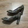 (8) Frankie & Dany Reptile Textured Heels Night Out Business Formal Chunky 90s