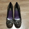 (8) Frankie & Dany Reptile Textured Heels Night Out Business Formal Chunky 90s