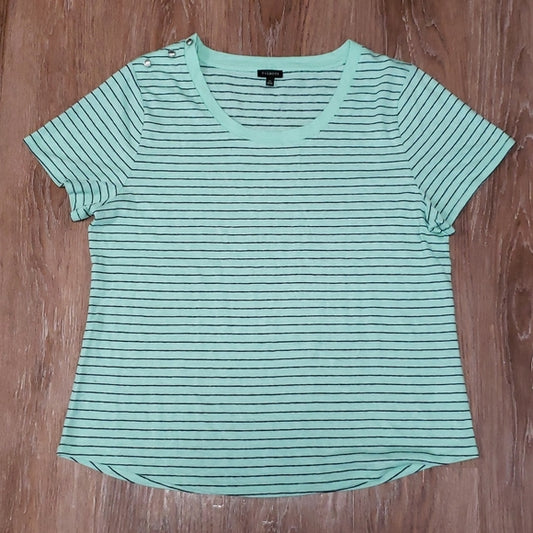 (XL) Talbots Striped Lightweight Casual Relaxed Fit Classic Colorful