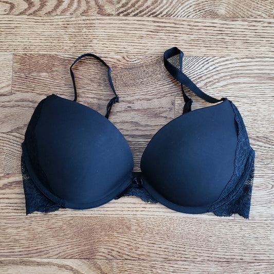 (34D) Victoria's Secret Dream Angels Push Up Bra Lace Classic Evening Intimates