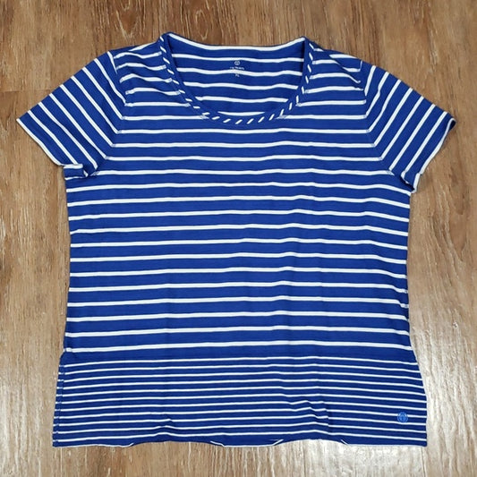 (XL) T by Talbots Striped Classic Nautical Lightweight Casual Loose Fit Comfy