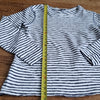 (M) Le Château Striped Nautical 100% Cotton Tee Comfy Casual Classic Raw Hem