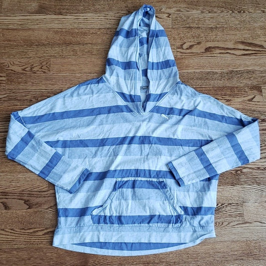 (M) Puma Oversized Lightweight Striped Sweatshirt Athleisure Running Streetwear