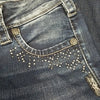 (26W/31L) Silver Jeans Co. Fluid Denim Suki Mid Rise Super Skinny Embellished