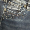 (26W/31L) Silver Jeans Co. Fluid Denim Suki Mid Rise Super Skinny Embellished