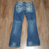 (27W/31L) Silver Jeans Co. Lola Distressed Faded Light Wash Bootcut Jeans