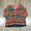 (XL) Jane Ashley Casual Lifestyle 100% Cotton Floral Sequins Beaded