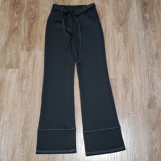 (L) NWT Revamped Flare Leg Pants Slim Evening Fancy Formal Office Minimalistic