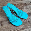 (8.5) Le Château Colorful Kitten Heel Thong Sandals Wedding Vacation Cocktail