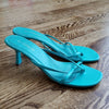 (8.5) Le Château Colorful Kitten Heel Thong Sandals Wedding Vacation Cocktail