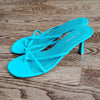 (8.5) Le Château Colorful Kitten Heel Thong Sandals Wedding Vacation Cocktail