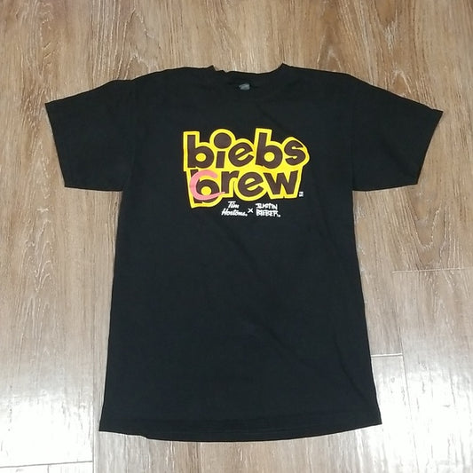 (M) M&O Gold Tim Hortons x Justin Bieber Beib's Brew Graphic Logo 100% Cotton