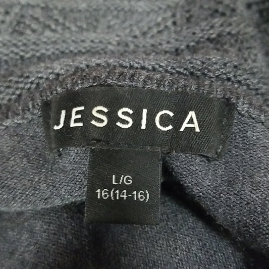 (L) Jessica Loungewear Warm Casual Crochet Cowl Neck Comfortable Cottagecore