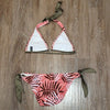 (M) Guess Los Angeles Palm Print Tie Triangle Bikini Vacation Pool Beach Coastal