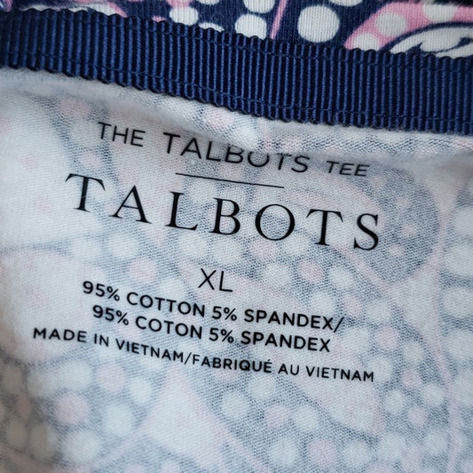 (XL) Talbots "The Talbots Tee" Soft Casual Colorful Stretch Kaleidescope