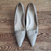 (9) Amalfi Made in Italy Neutral Tone Pointy Toe Leather Heels Formal Occasion