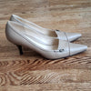 (9) Amalfi Made in Italy Neutral Tone Pointy Toe Leather Heels Formal Occasion