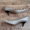 (9) Amalfi Made in Italy Neutral Tone Pointy Toe Leather Heels Formal Occasion