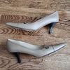 (9) Amalfi Made in Italy Neutral Tone Pointy Toe Leather Heels Formal Occasion