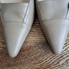 (9) Amalfi Made in Italy Neutral Tone Pointy Toe Leather Heels Formal Occasion