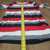 (M) Cleo Petites Stripes Cold Shoulder Cutouts Vacation Resortwear Stripes