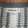 (L) Marina V Houndstooth Print Comfortable Casual Outdoor Kimono Style Sweater