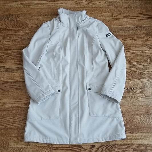 (M) Calvin Klein Breathable Water Resistant 4 Way Stretch Wind Protection Trench
