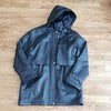 (M) Sequence 100% Leather Shell Jacket Hooded Warm Luxury Nylon Lined