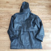 (M) Sequence 100% Leather Shell Jacket Hooded Warm Luxury Nylon Lined