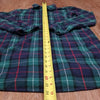 (M) Plaid Long Shirt / Dress Flannel Cozy Casual Cabin Lumberjack Ski Outdoor