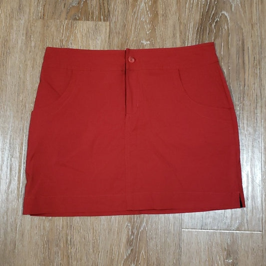 (S) Avia Solid Color Slim Fit Skort Skirt Shorts Activewear Outdoor Sporty Run