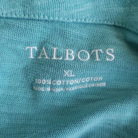 (XL) Talbots 100% Cotton Embroidered Vacation Bohemian Lightweight Tropical