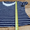 (XL) Talbots Striped Nautical Lace Trim Collar Design Lightweight 100% Cotton