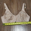 (34DD) BALI Nude Subtle Floral Design Neutral Underwire Padless Comfortable