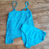 (L) Crochet Tankini Swimsuit Pool Beach Vacation Resortwear Coastal Swimwear