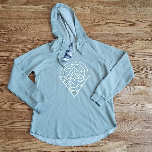 (S) NWT Cloud City Independent Trading Company Hooded Sweatshirt Graphic