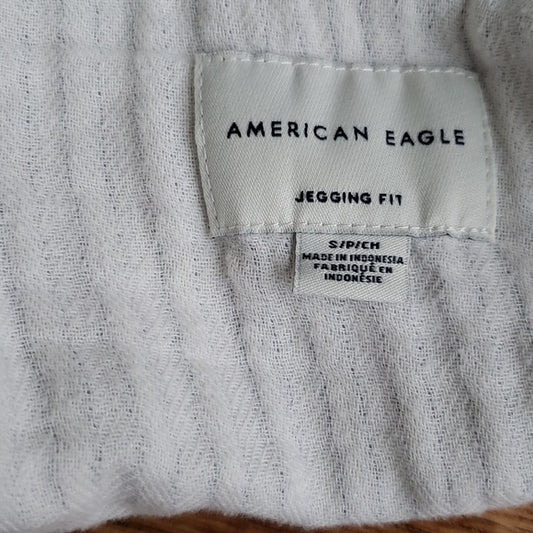 (S) American Eagle Outfitters Jegging Fit Striped 100% Cotton Cottagecore Simple