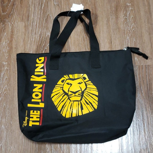 NWT Disney's The Lion King Disney Presents Large Graphic Zip Closure Tote