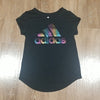 (L) Adidas Colorful Lightweight Graphic Logo Classic Irredescent Casual Rainbow
