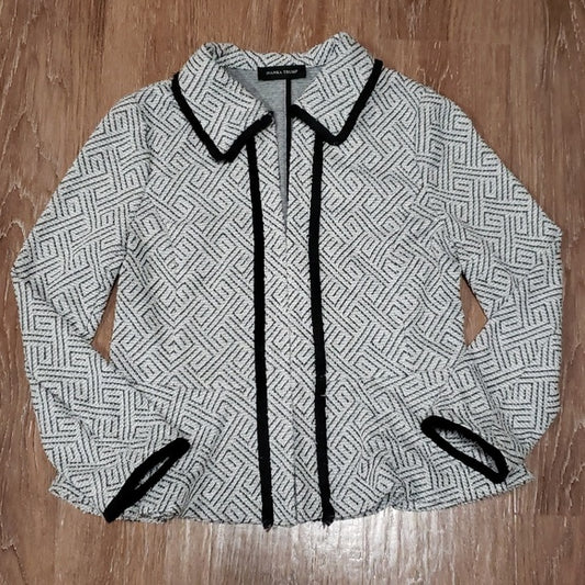 (M) Ivanka Trump Lightweight Blazer Patterned Whimsical Illusion Business Casual