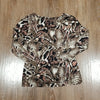 (M) Animal Print Casual Classic Fit Comfort Everyday Abstract Art Deco V Neck