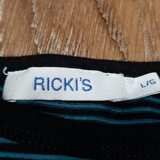 (L) Ricki's Striped Casual Lightweight Loungewear Comfortable Classic Soft