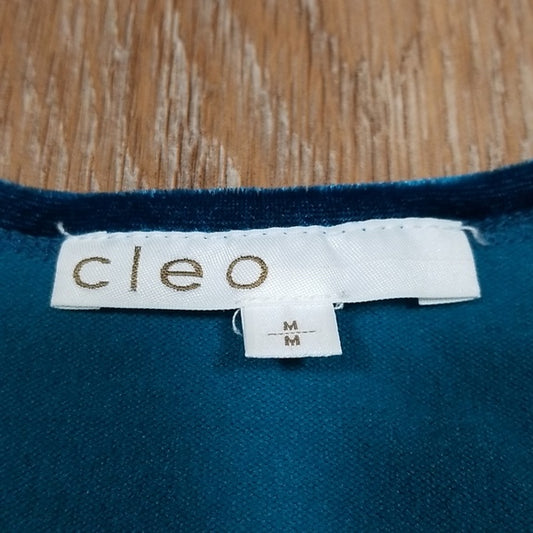 (M) Cleo Velvet Trim Cardigan Business Casual Office Comfortable Soft Workwear