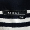 (S) ORLY Stripes Casual Office Comfortable Classic V Neck Illusion Nautical