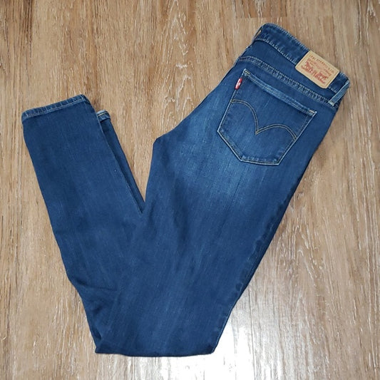 (27W/32L) Levi's 711 Skinny Medium Wash Stretch Denim Contemporary Classic