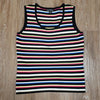 (M) Designers Originals 100% Cotton Striped Rainbow Colorful Knit Casual